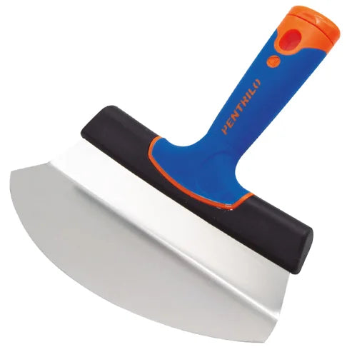 Paleta Bimateria curvada para masillas 20 cm.